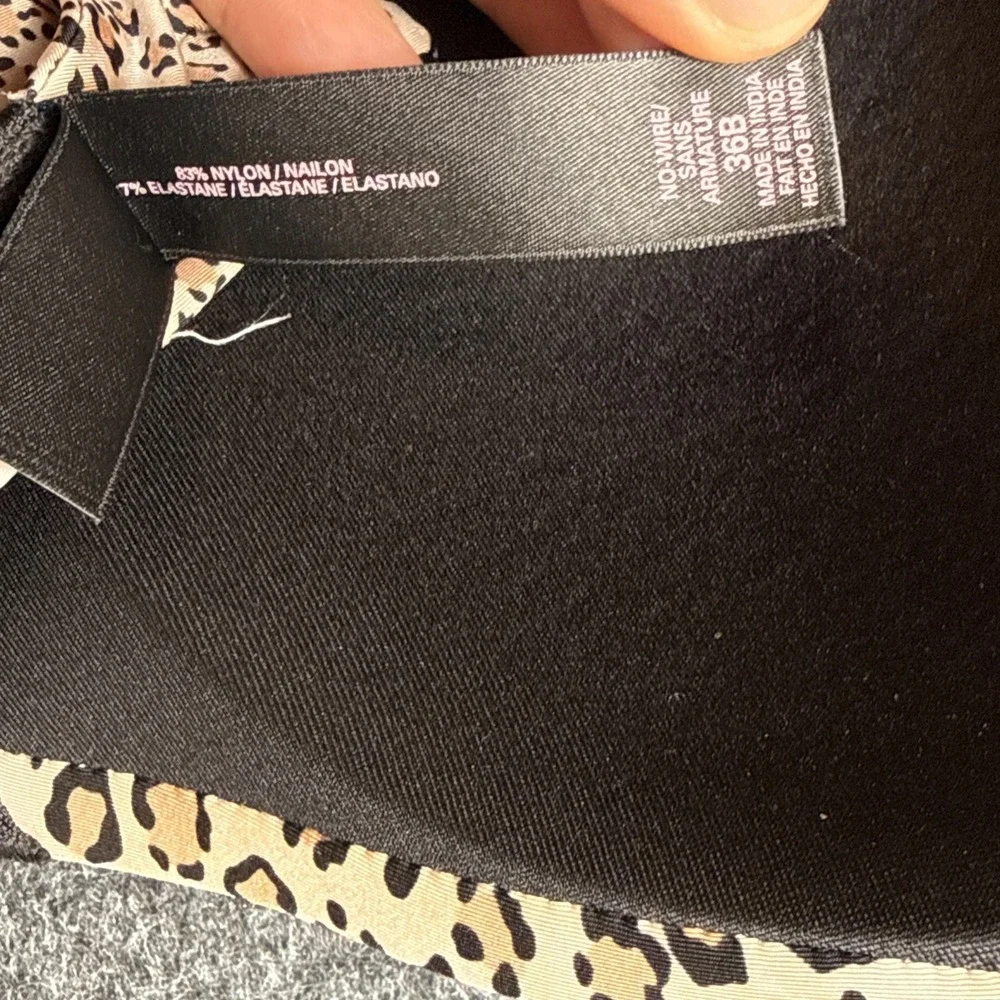 Victoria's Secret‎ No Wire Multiway Bra Size 36B Leopard Print Beige